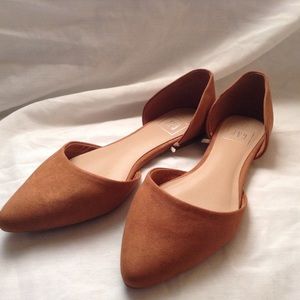 GAP Camel Tan Suede D'Orsay Flats 7.5 SPRING SHOE!